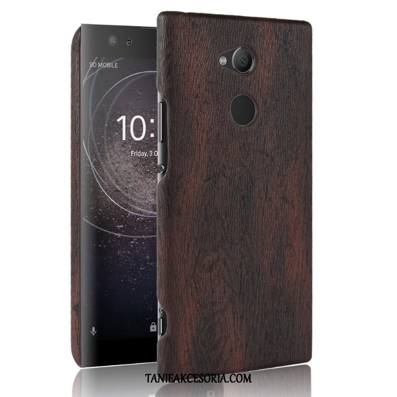 Etui Sony Xperia L2 Purpurowy Ziarno Drewna Telefon Komórkowy, Obudowa Sony Xperia L2 Vintage Ochraniacz Torby