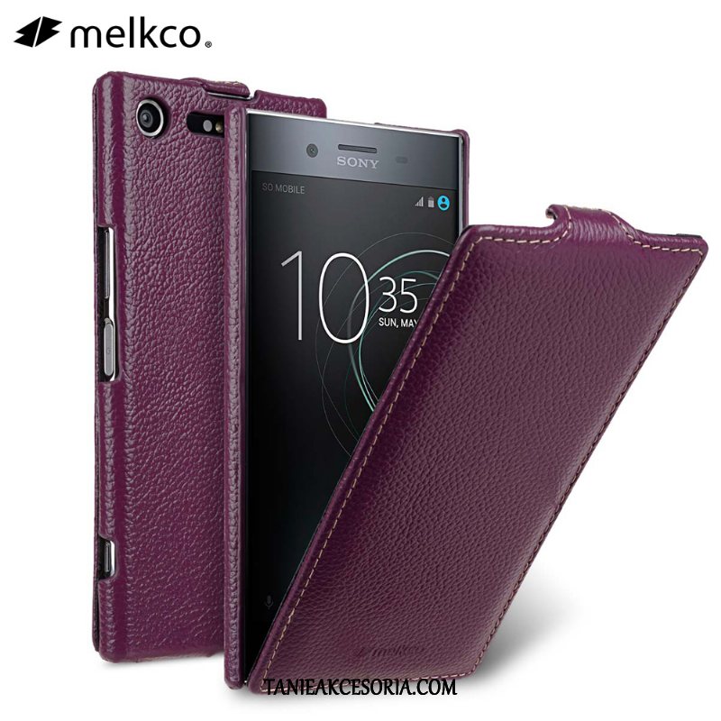 Etui Sony Xperia Xz Premium Ochraniacz Ciemno Niebieski Skórzany Futerał, Obudowa Sony Xperia Xz Premium Telefon Komórkowy Prawdziwa Skóra