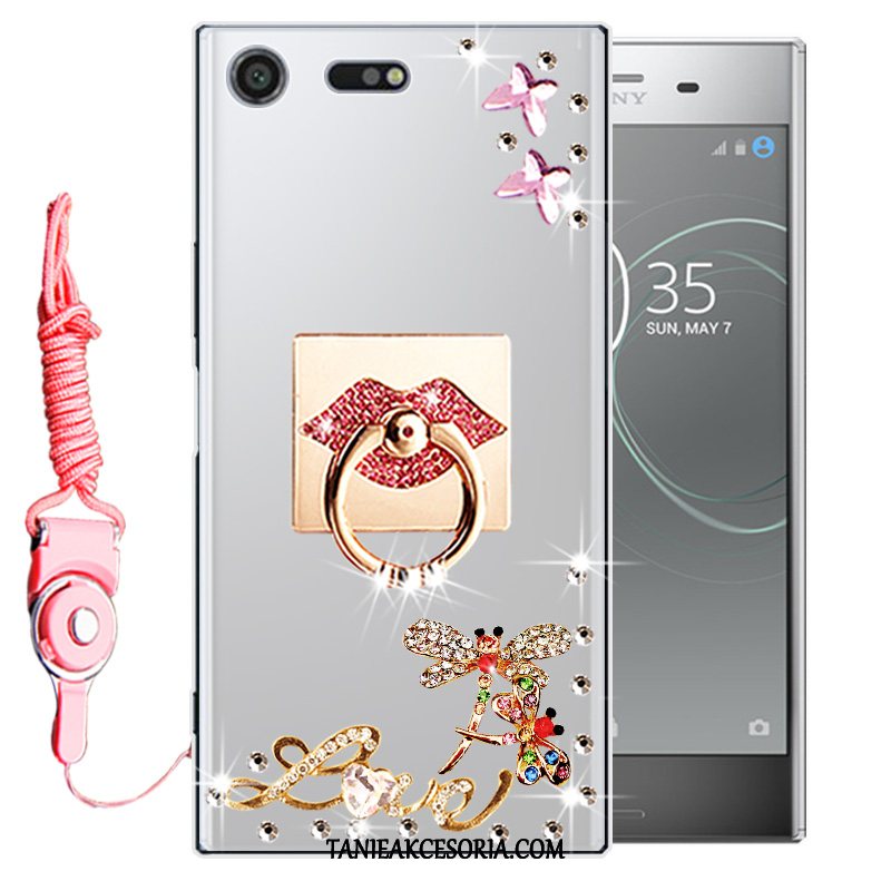 Etui Sony Xperia Xz Premium Ochraniacz Miękki Rhinestone, Obudowa Sony Xperia Xz Premium Czerwony All Inclusive Telefon Komórkowy