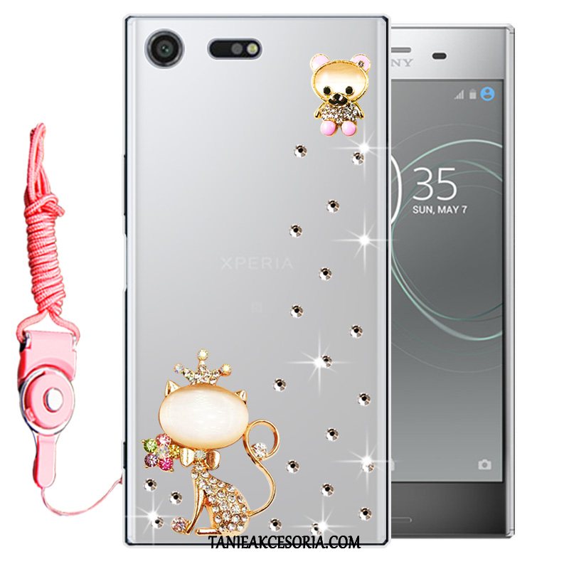 Etui Sony Xperia Xz Premium Ochraniacz Miękki Rhinestone, Obudowa Sony Xperia Xz Premium Czerwony All Inclusive Telefon Komórkowy