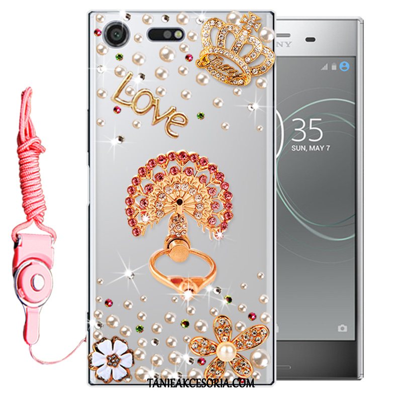 Etui Sony Xperia Xz Premium Ochraniacz Miękki Rhinestone, Obudowa Sony Xperia Xz Premium Czerwony All Inclusive Telefon Komórkowy