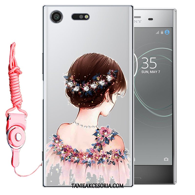 Etui Sony Xperia Xz Premium Ochraniacz Miękki Rhinestone, Obudowa Sony Xperia Xz Premium Czerwony All Inclusive Telefon Komórkowy