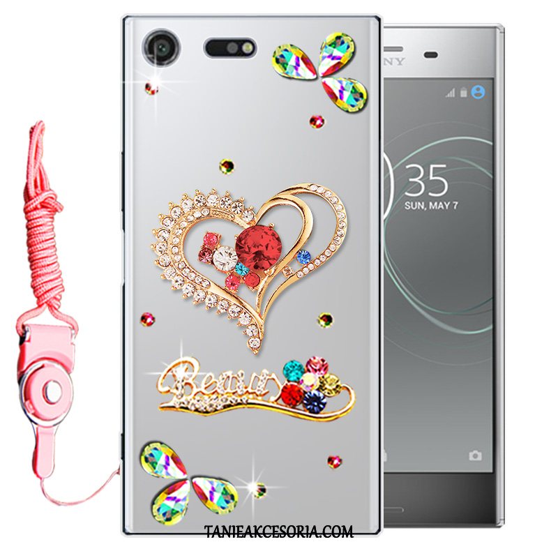 Etui Sony Xperia Xz Premium Ochraniacz Miękki Rhinestone, Obudowa Sony Xperia Xz Premium Czerwony All Inclusive Telefon Komórkowy