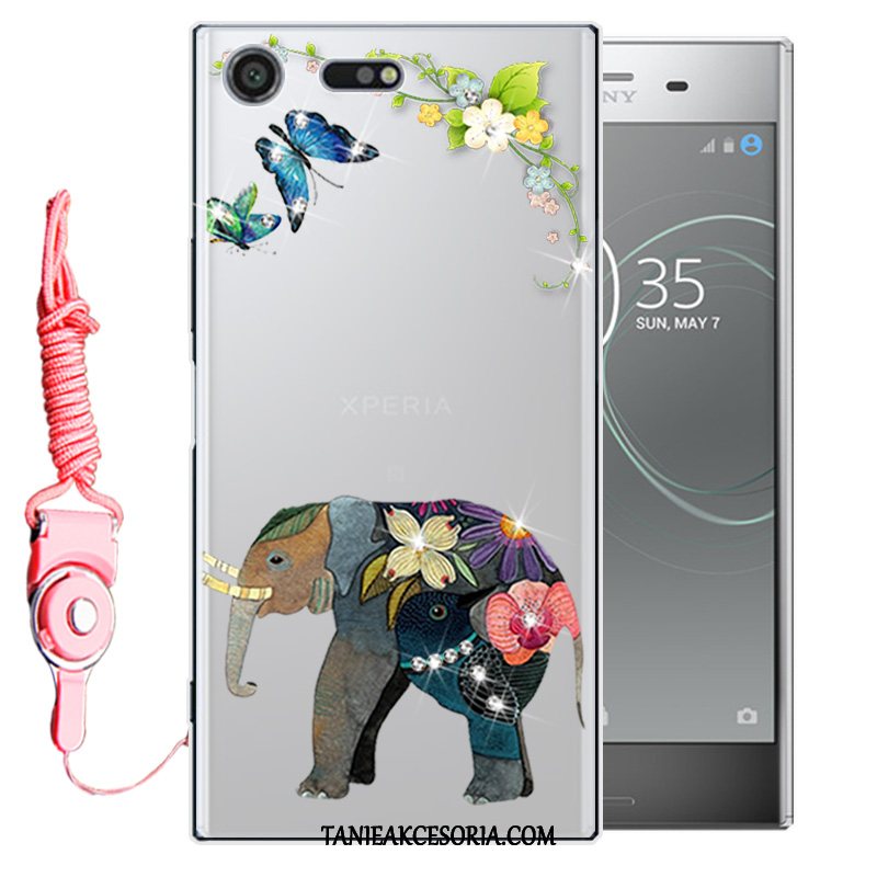 Etui Sony Xperia Xz Premium Ochraniacz Miękki Rhinestone, Obudowa Sony Xperia Xz Premium Czerwony All Inclusive Telefon Komórkowy