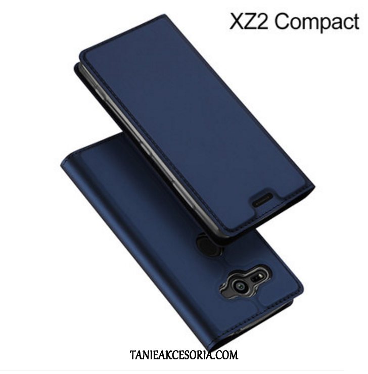 Etui Sony Xperia Xz2 Compact Karta Wspornik All Inclusive, Obudowa Sony Xperia Xz2 Compact Telefon Komórkowy Złoto Skórzany Futerał