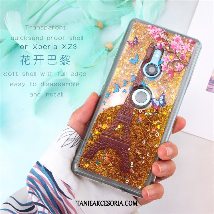 Etui Sony Xperia Xz3 Telefon Komórkowy Wiszące Ozdoby Przezroczysty, Obudowa Sony Xperia Xz3 Miękki Ochraniacz Anti-fall