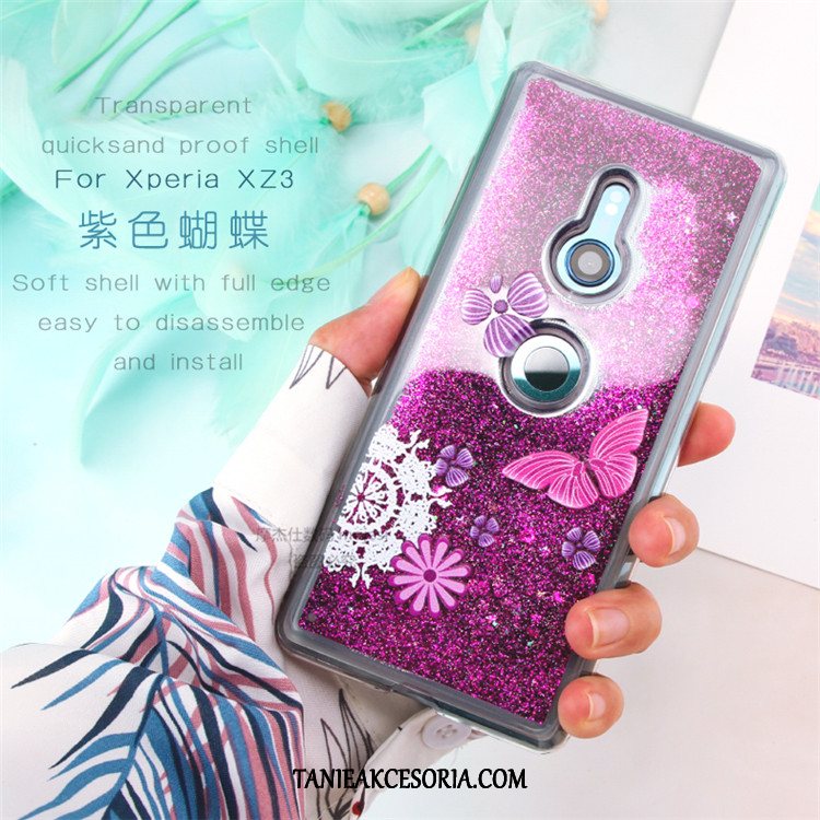 Etui Sony Xperia Xz3 Telefon Komórkowy Wiszące Ozdoby Przezroczysty, Obudowa Sony Xperia Xz3 Miękki Ochraniacz Anti-fall