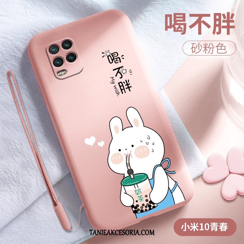 Etui Xiaomi Mi 10 Lite Osobowość Nubuku Kreatywne, Obudowa Xiaomi Mi 10 Lite Silikonowe Zakochani Zielony Beige