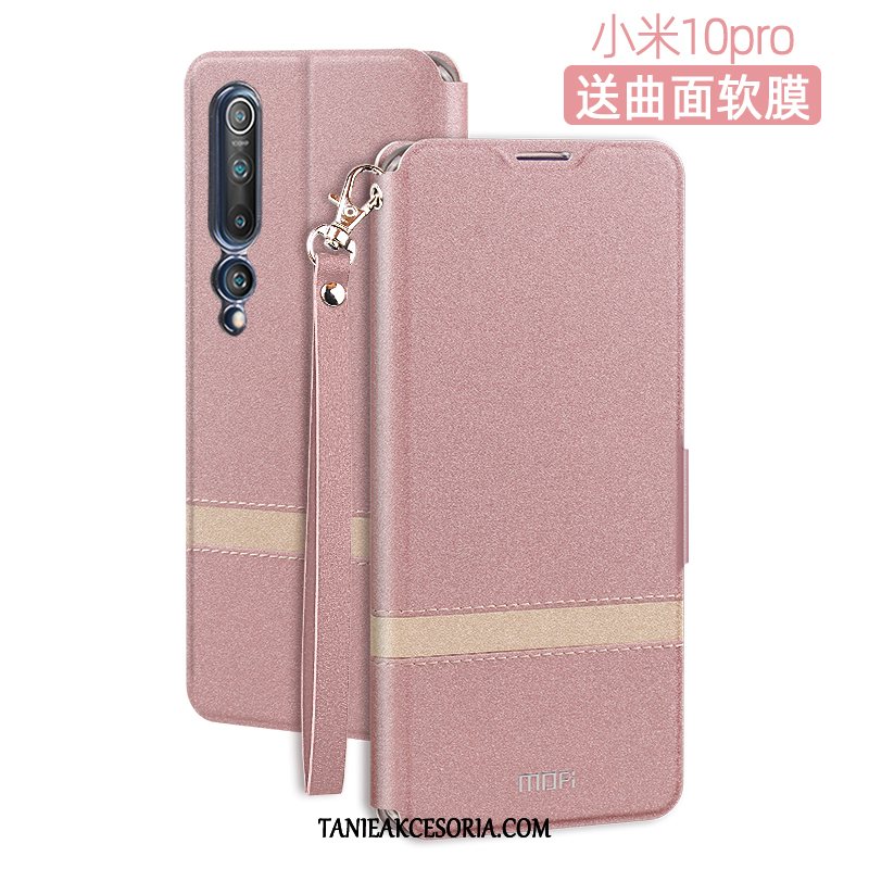 Etui Xiaomi Mi 10 Pro Klapa All Inclusive Skórzany, Futerał Xiaomi Mi 10 Pro Niebieski Tendencja Miękki Beige