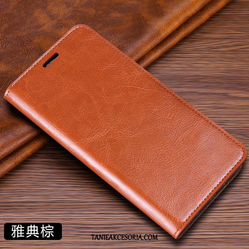 Etui Xiaomi Mi 10 Pro Mały Składać Skórzany, Futerał Xiaomi Mi 10 Pro Czerwony Telefon Komórkowy Beige