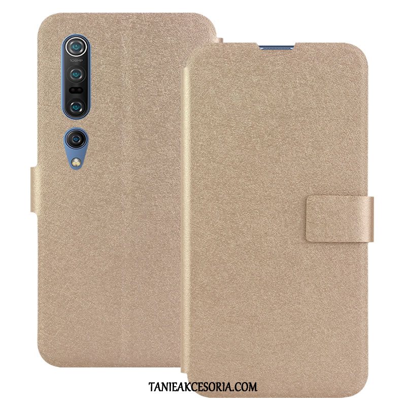 Etui Xiaomi Mi 10 Pro Ochraniacz Mały Niebieski, Pokrowce Xiaomi Mi 10 Pro Skórzany Futerał Karta Anti-fall Beige