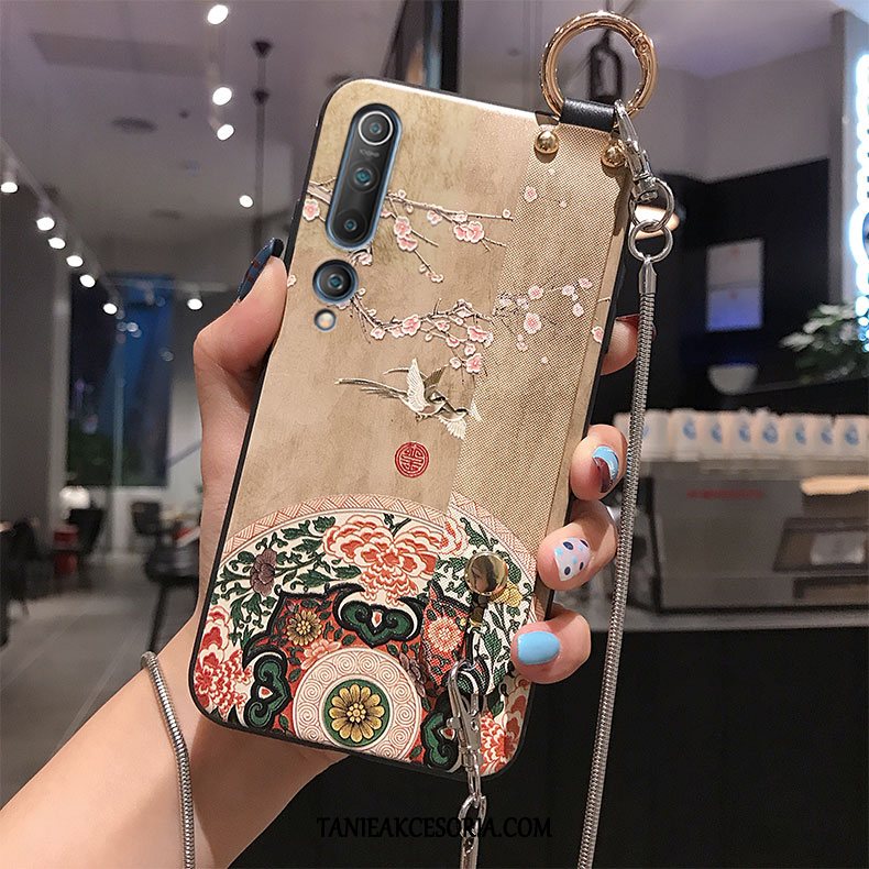 Etui Xiaomi Mi 10 Wspornik Ochraniacz Młodzież, Obudowa Xiaomi Mi 10 Mały Miękki Telefon Komórkowy Braun Beige