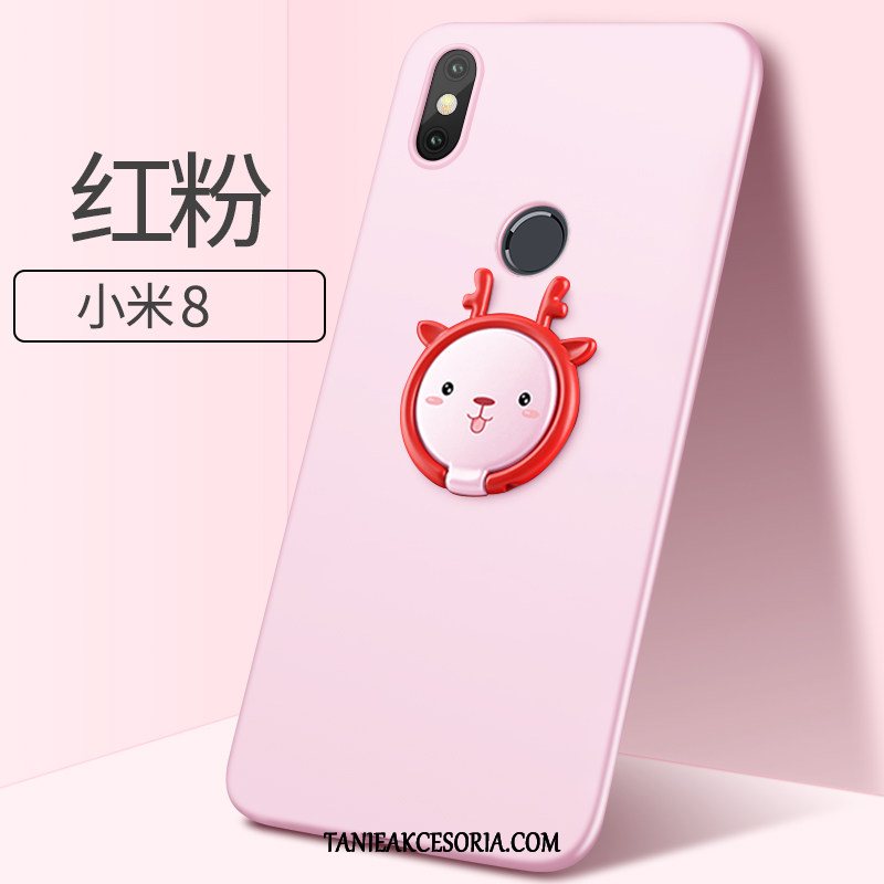 Etui Xiaomi Mi 8 Cienkie Telefon Komórkowy Mały, Obudowa Xiaomi Mi 8 Czerwony Beige