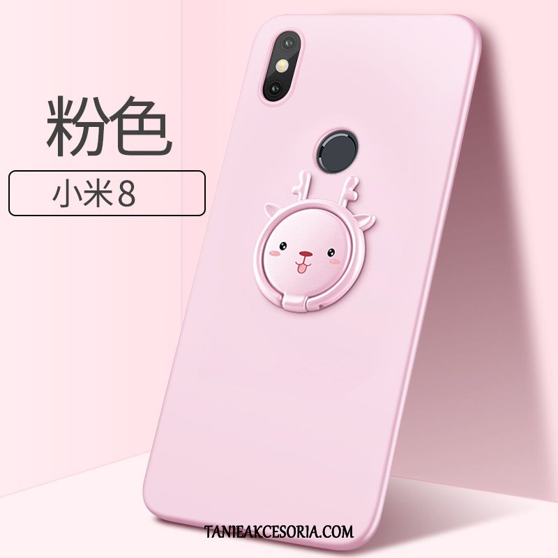 Etui Xiaomi Mi 8 Cienkie Telefon Komórkowy Mały, Obudowa Xiaomi Mi 8 Czerwony Beige