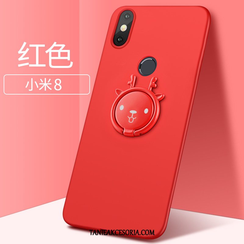 Etui Xiaomi Mi 8 Cienkie Telefon Komórkowy Mały, Obudowa Xiaomi Mi 8 Czerwony Beige