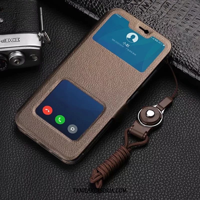 Etui Xiaomi Mi 8 Lite All Inclusive Klapa Wiszące Ozdoby, Futerał Xiaomi Mi 8 Lite Miękki Filmy Mały Beige