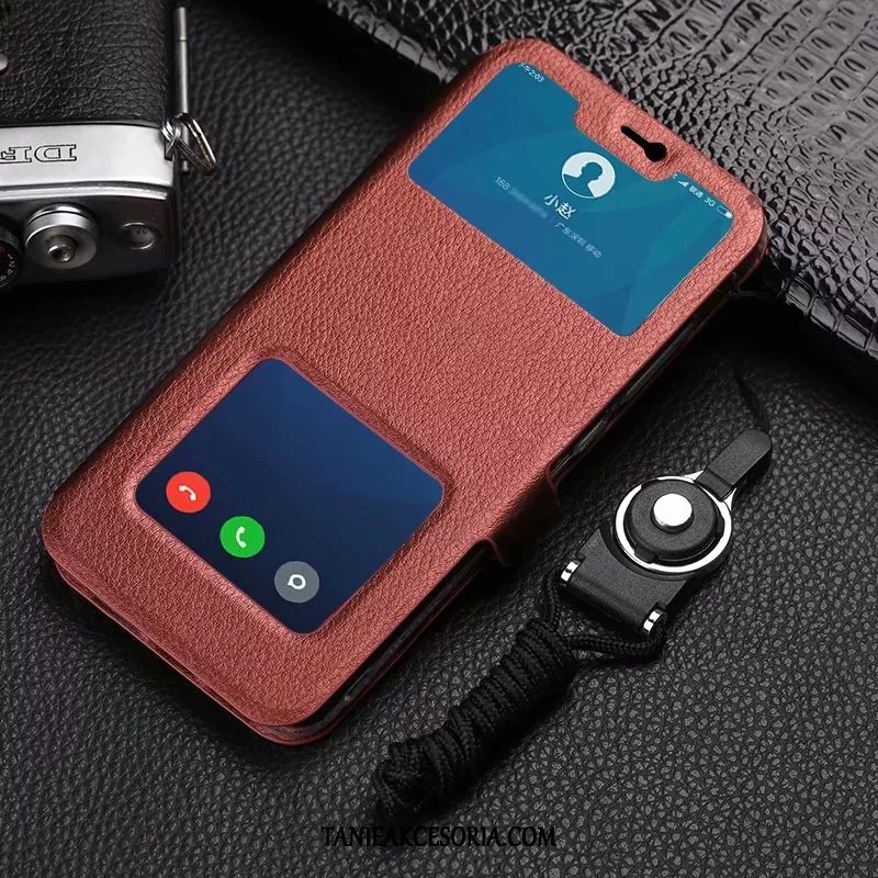 Etui Xiaomi Mi 8 Lite All Inclusive Klapa Wiszące Ozdoby, Futerał Xiaomi Mi 8 Lite Miękki Filmy Mały Beige