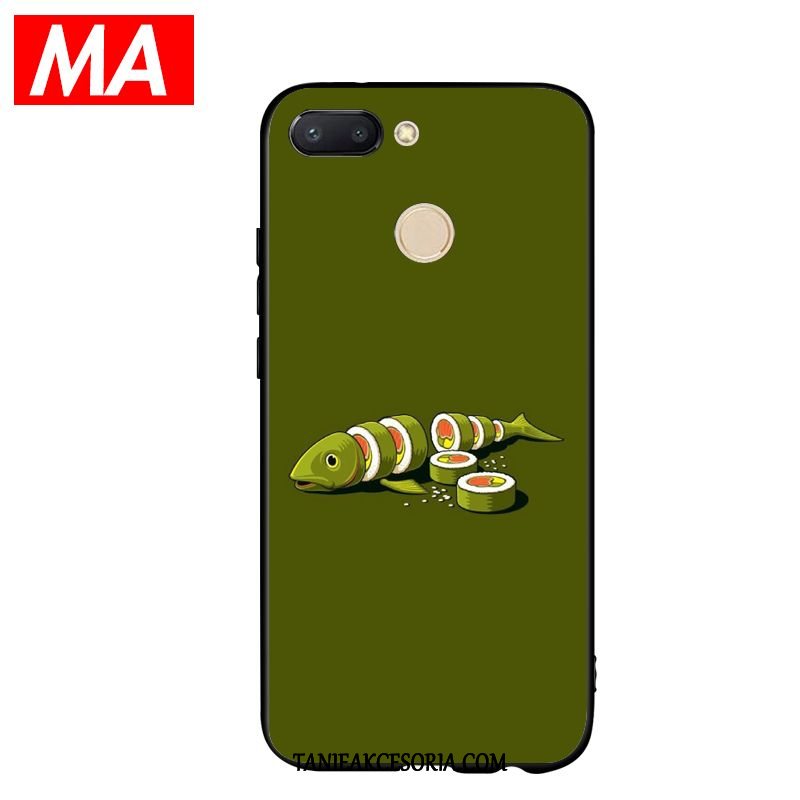 Etui Xiaomi Mi 8 Lite Miękki Kreatywne Ochraniacz, Pokrowce Xiaomi Mi 8 Lite Silikonowe Zielony Mały Beige