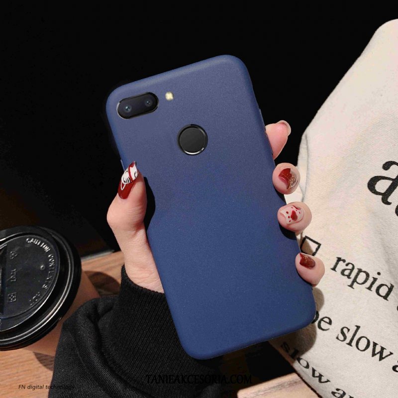 Etui Xiaomi Mi 8 Lite Miękki Młodzież Mały, Futerał Xiaomi Mi 8 Lite Szkło Hartowane Filmy Czerwony Beige