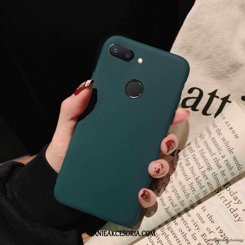 Etui Xiaomi Mi 8 Lite Miękki Młodzież Mały, Futerał Xiaomi Mi 8 Lite Szkło Hartowane Filmy Czerwony Beige