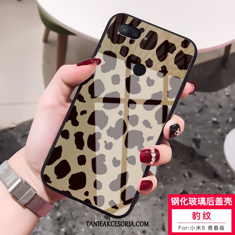 Etui Xiaomi Mi 8 Lite Modna Marka Trudno Lampart, Futerał Xiaomi Mi 8 Lite Proste Młodzież All Inclusive Beige