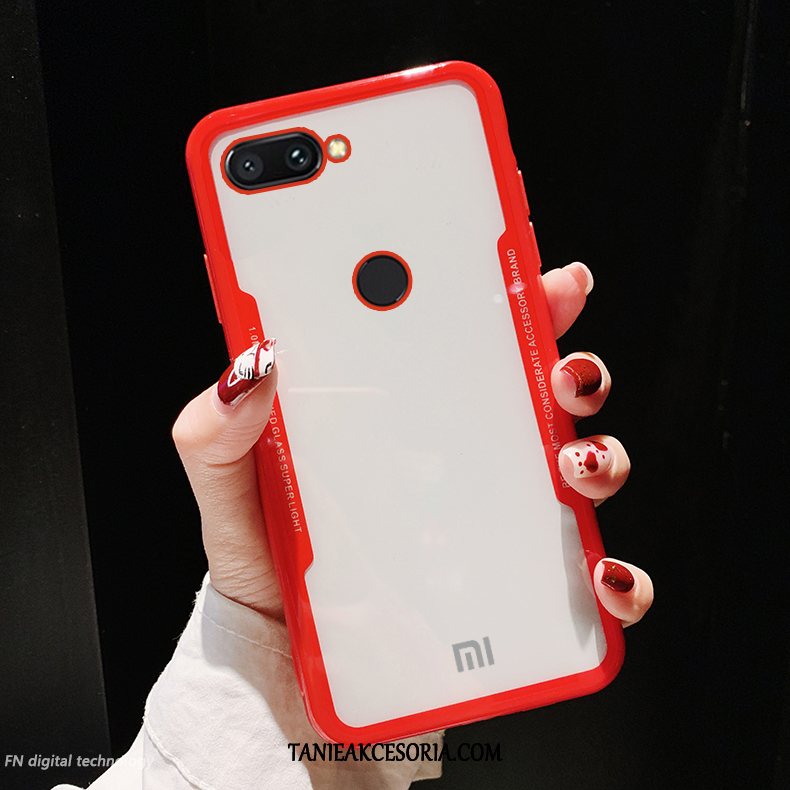 Etui Xiaomi Mi 8 Lite Osobowość Telefon Komórkowy All Inclusive, Pokrowce Xiaomi Mi 8 Lite Czerwony Granica Mały Beige