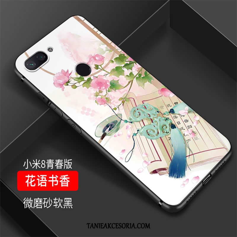 Etui Xiaomi Mi 8 Lite Wiszące Ozdoby Wiatr Telefon Komórkowy, Pokrowce Xiaomi Mi 8 Lite Kwiaty Młodzież Świeży Beige