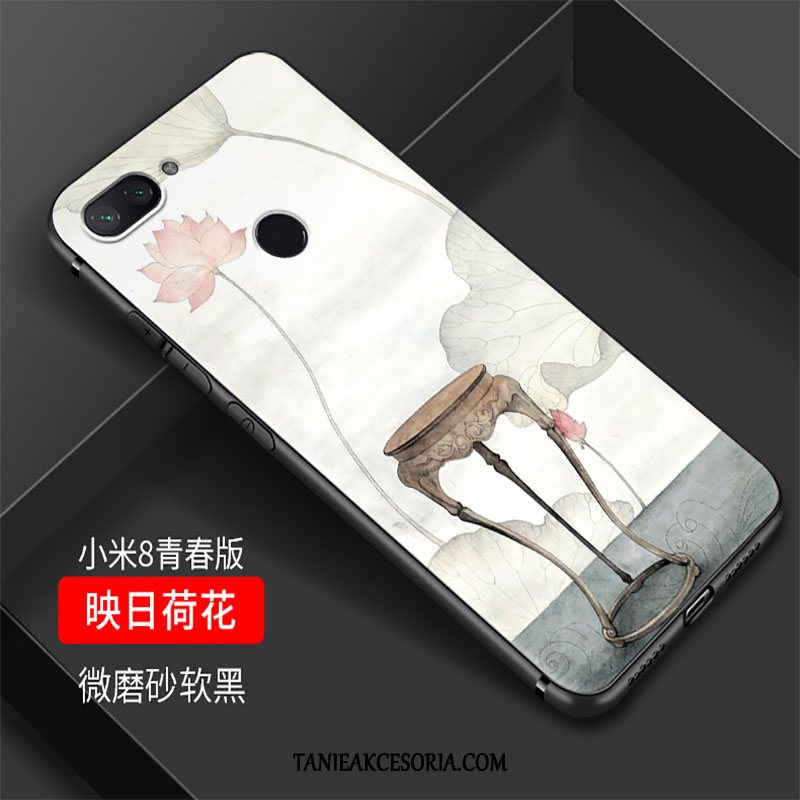 Etui Xiaomi Mi 8 Lite Wiszące Ozdoby Wiatr Telefon Komórkowy, Pokrowce Xiaomi Mi 8 Lite Kwiaty Młodzież Świeży Beige