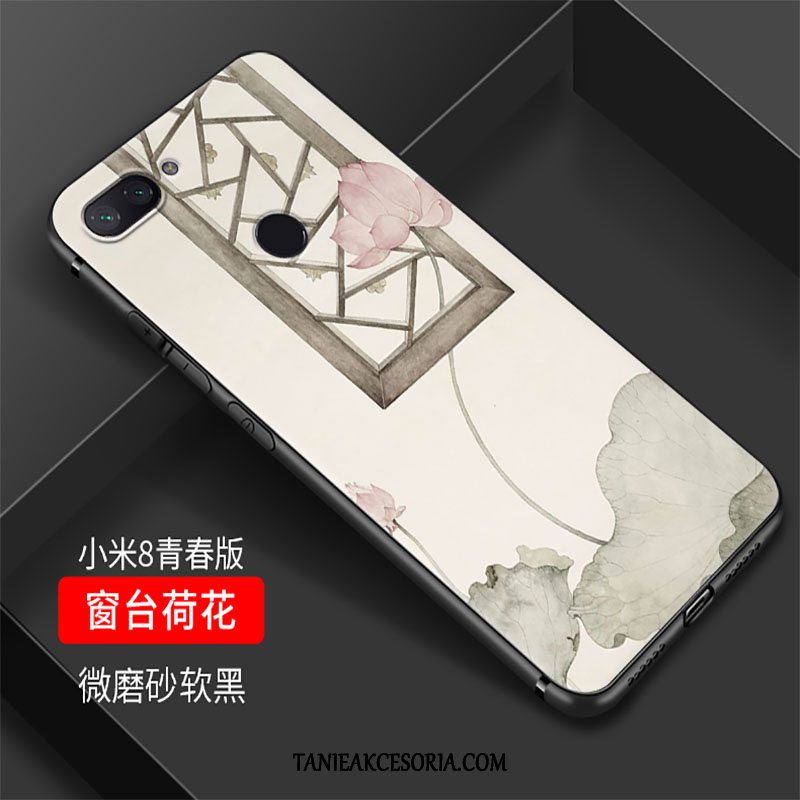 Etui Xiaomi Mi 8 Lite Wiszące Ozdoby Wiatr Telefon Komórkowy, Pokrowce Xiaomi Mi 8 Lite Kwiaty Młodzież Świeży Beige