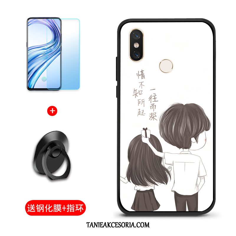 Etui Xiaomi Mi 8 Miękki Nubuku Czarny, Pokrowce Xiaomi Mi 8 Ochraniacz Silikonowe Mały Beige