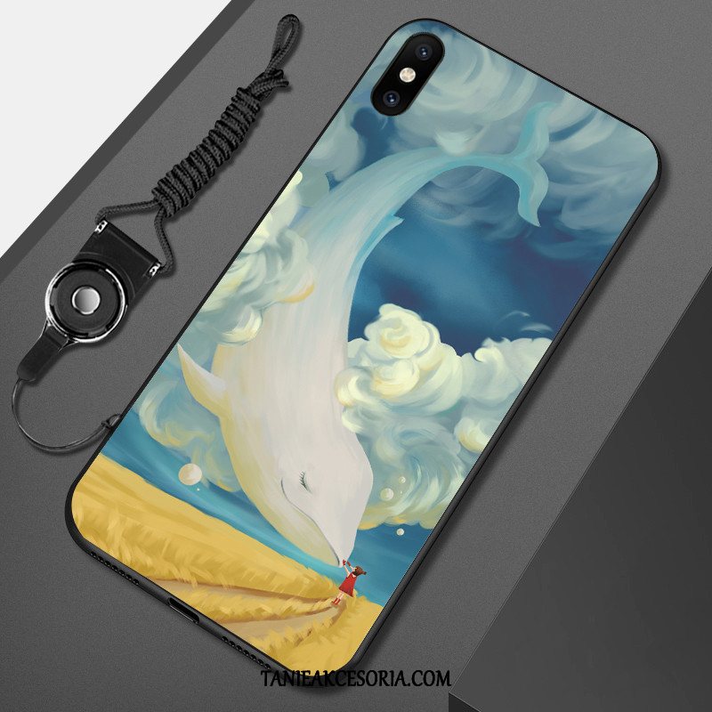 Etui Xiaomi Mi 8 Pro Anti-fall Niebieski Miękki, Futerał Xiaomi Mi 8 Pro Osobowość Wiszące Ozdoby Mały Beige