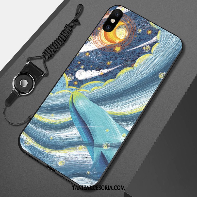 Etui Xiaomi Mi 8 Pro Anti-fall Niebieski Miękki, Futerał Xiaomi Mi 8 Pro Osobowość Wiszące Ozdoby Mały Beige