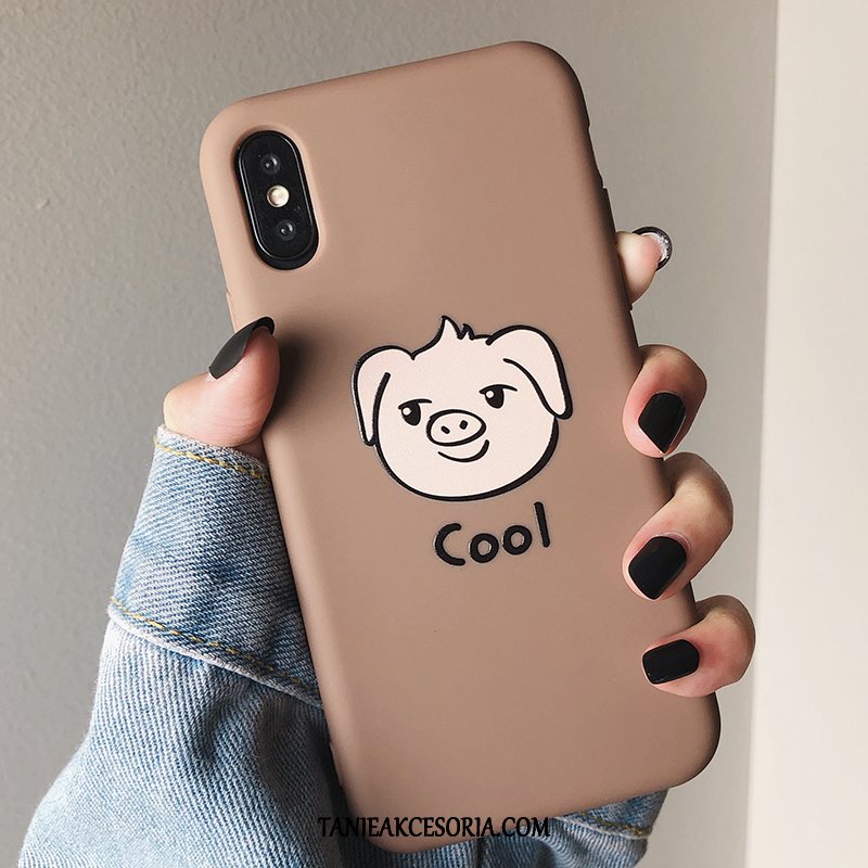 Etui Xiaomi Mi 8 Pro Miękki Kreatywne Zakochani, Futerał Xiaomi Mi 8 Pro Anti-fall Różowe Silikonowe Beige