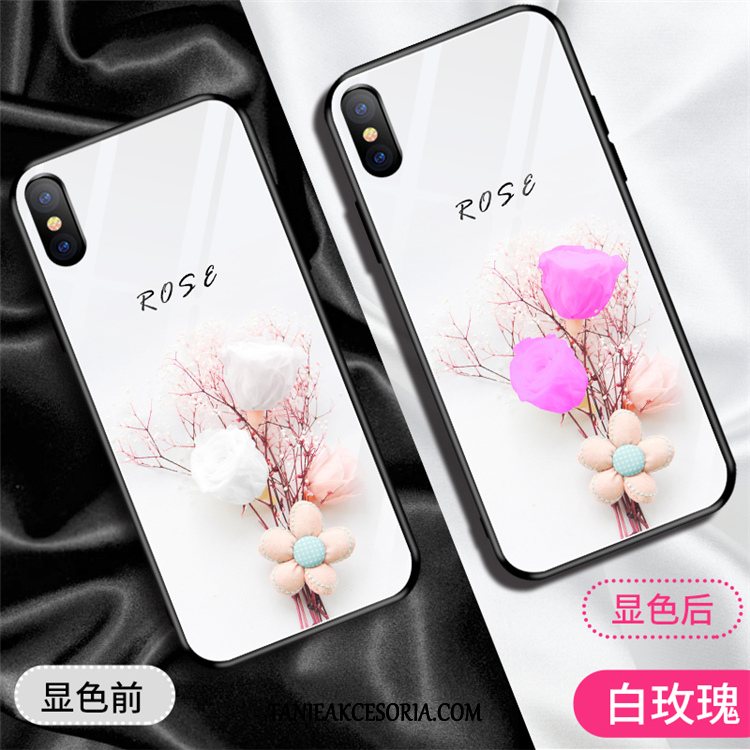 Etui Xiaomi Mi 8 Pro Młodzież Przezroczysty Biały, Futerał Xiaomi Mi 8 Pro Szkło Fioletowy Mały Beige