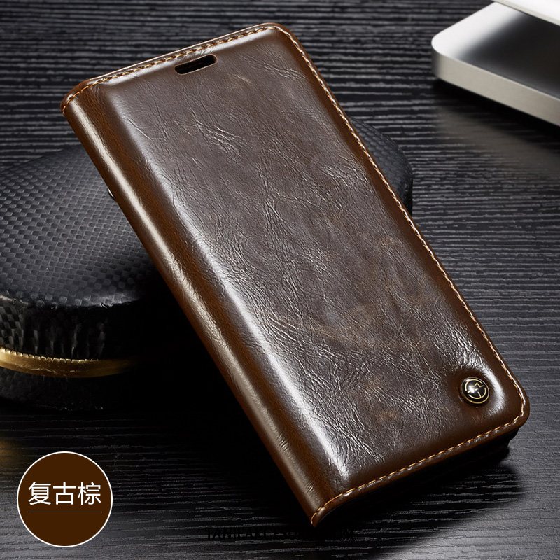 Etui Xiaomi Mi 8 Pro Telefon Komórkowy Skórzany Czarny, Futerał Xiaomi Mi 8 Pro Szkło Hartowane Filmy Ochraniacz Beige