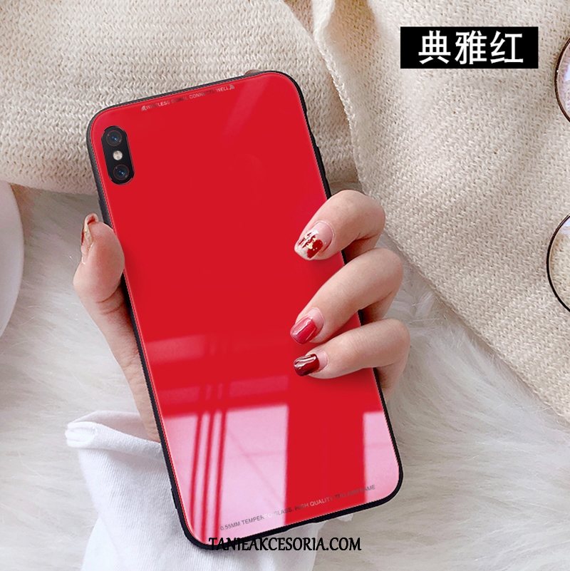 Etui Xiaomi Mi 8 Pro Wzór Szkło Telefon Komórkowy, Obudowa Xiaomi Mi 8 Pro Jednolity Kolor Moda Mały Beige