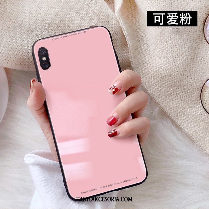 Etui Xiaomi Mi 8 Pro Wzór Szkło Telefon Komórkowy, Obudowa Xiaomi Mi 8 Pro Jednolity Kolor Moda Mały Beige