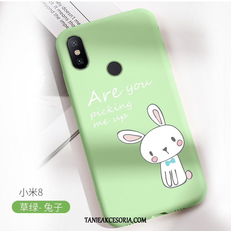 Etui Xiaomi Mi 8 Silikonowe Cienkie Czerwony Netto, Obudowa Xiaomi Mi 8 Telefon Komórkowy Kreskówka Piękny Beige