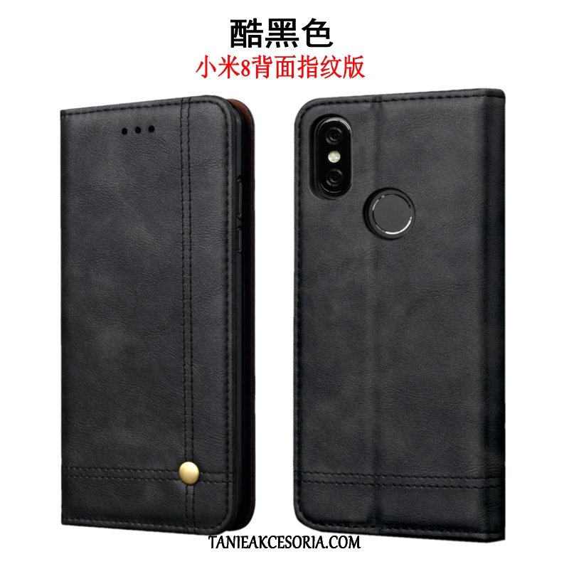 Etui Xiaomi Mi 8 Skórzany Młodzież Khaki, Futerał Xiaomi Mi 8 Telefon Komórkowy Miękki Mały Beige