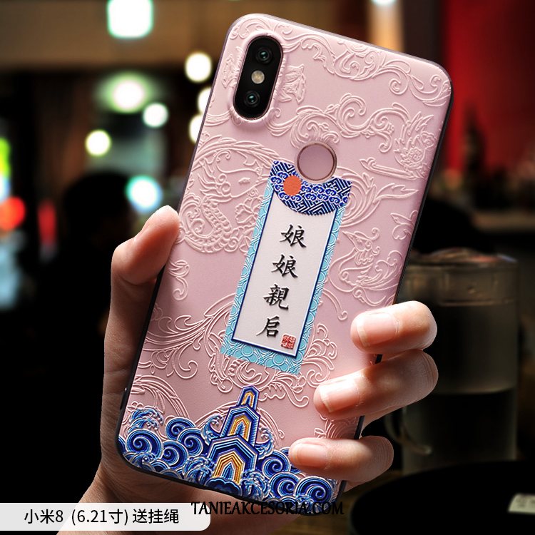 Etui Xiaomi Mi 8 Wzór Nubuku Kreatywne, Futerał Xiaomi Mi 8 Anti-fall Miękki Silikonowe Beige