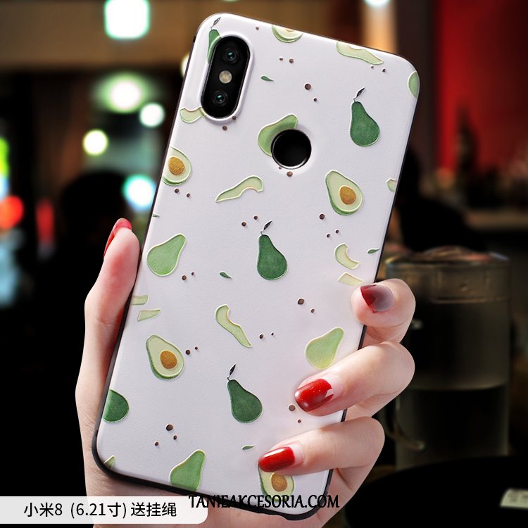 Etui Xiaomi Mi 8 Zielony Mały All Inclusive, Obudowa Xiaomi Mi 8 Młodzież Modna Marka Cienkie Beige