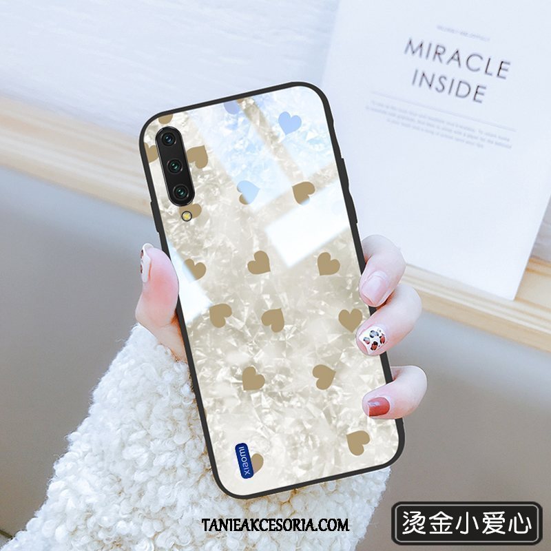 Etui Xiaomi Mi 9 Lite Telefon Komórkowy Lustro Czerwony Netto, Futerał Xiaomi Mi 9 Lite Proste All Inclusive Cienkie Beige