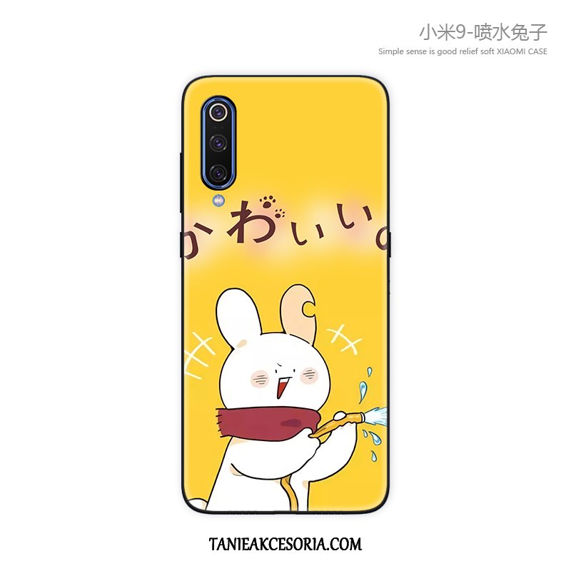 Etui Xiaomi Mi 9 Miękki Kreatywne Zakochani, Pokrowce Xiaomi Mi 9 Telefon Komórkowy Żółty Mały Beige