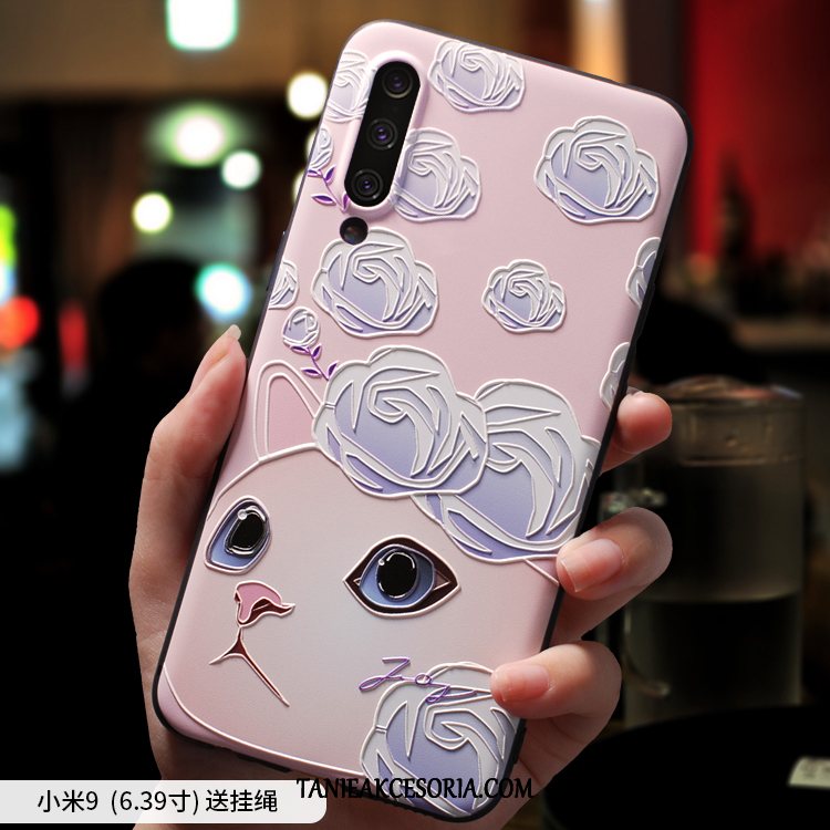 Etui Xiaomi Mi 9 Miękki Piękny Różowe, Futerał Xiaomi Mi 9 All Inclusive Dostosowane Nubuku Beige