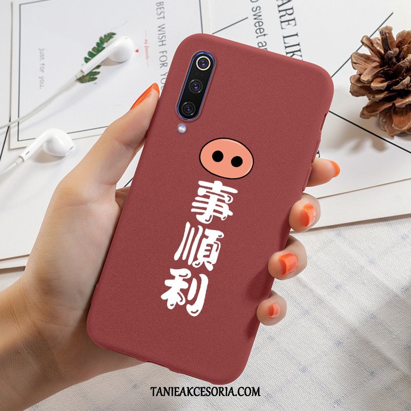 Etui Xiaomi Mi 9 Modna Marka Czarny Nubuku, Futerał Xiaomi Mi 9 Jednolity Kolor Silikonowe Moda Beige