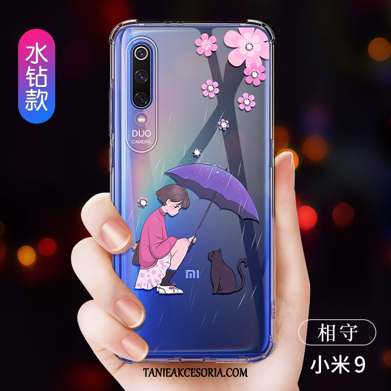 Etui Xiaomi Mi 9 Osobowość All Inclusive Moda, Futerał Xiaomi Mi 9 Kreatywne Czerwony Netto Przezroczysty Beige