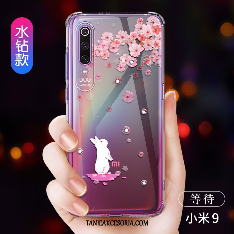 Etui Xiaomi Mi 9 Osobowość All Inclusive Moda, Futerał Xiaomi Mi 9 Kreatywne Czerwony Netto Przezroczysty Beige