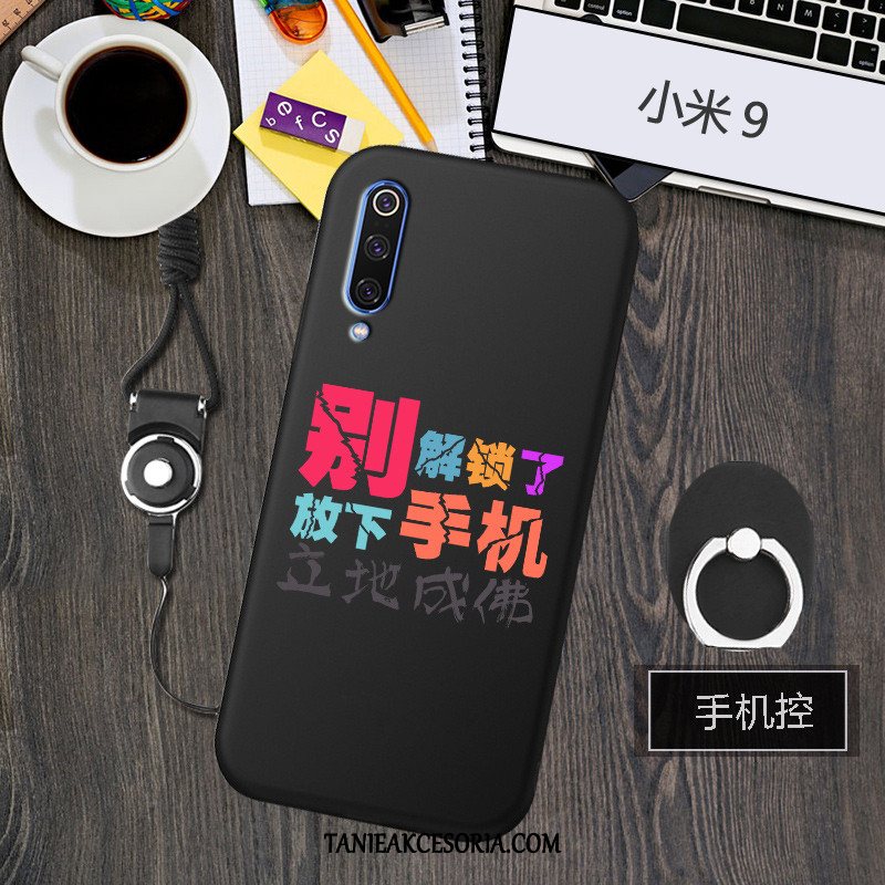 Etui Xiaomi Mi 9 Osobowość Mały Czarny, Pokrowce Xiaomi Mi 9 Kreatywne Anti-fall Tendencja Beige