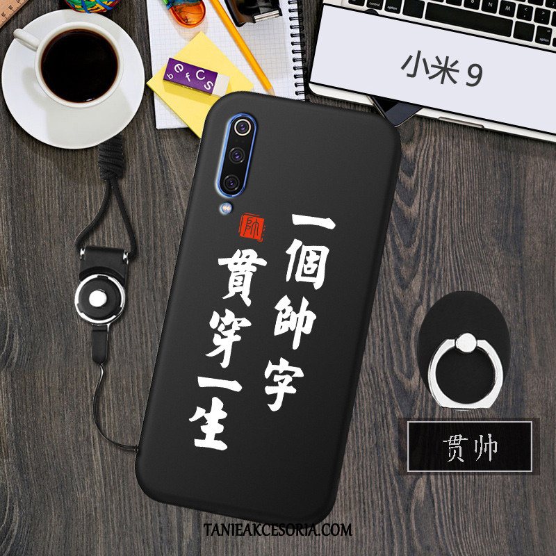 Etui Xiaomi Mi 9 Osobowość Mały Czarny, Pokrowce Xiaomi Mi 9 Kreatywne Anti-fall Tendencja Beige