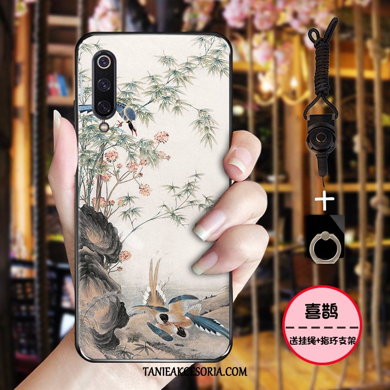 Etui Xiaomi Mi 9 Se Różowy Vintage Telefon Komórkowy, Futerał Xiaomi Mi 9 Se Nubuku Ochraniacz Mały Beige